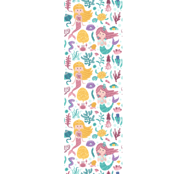 Store enrouleur chambre enfant aventure de sirène - TenStickers