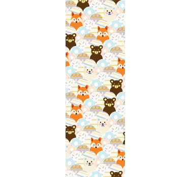 Store enrouleur chambre enfant motif ours et renard - TenStickers