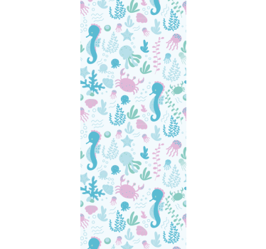 Store enrouleur chambre enfant animaux et plantes pastel - TenStickers
