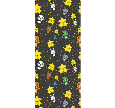 Store enrouleur chambre enfant animaux mignons en ballons - TenStickers