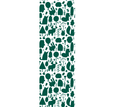 Store enrouleur chambre enfant silhouette animaux forêt - TenStickers