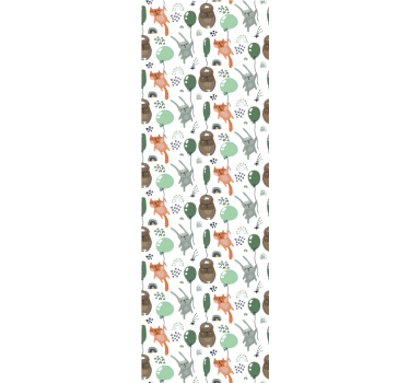 Store enrouleur chambre enfant ecureuil ours lapin - TenStickers