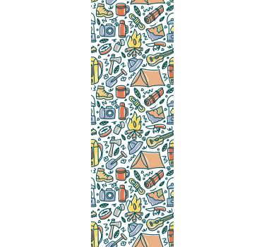 Store enrouleur chambre enfant montagnes et camping - TenStickers
