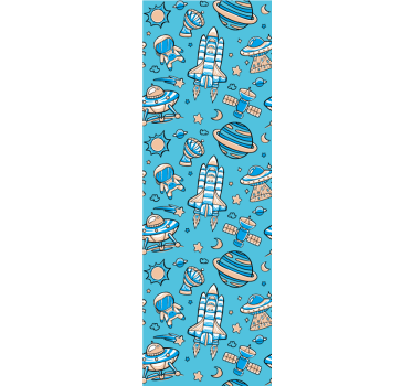 Store enrouleur chambre enfant vaisseau spatial ciel bleu - TenStickers