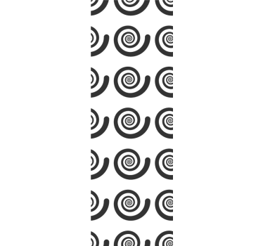 Store enrouleur chambre enfant spirale rétro noir et blanc - TenStickers