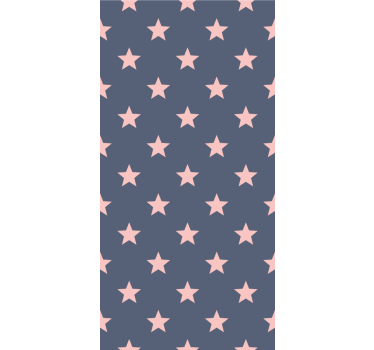 Store enrouleur chambre enfant étoiles roses et grises - TenStickers