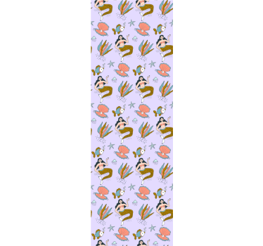 Store enrouleur chambre enfant sirènes et coquillages - TenStickers