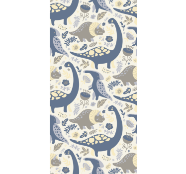 Store enrouleur chambre enfant dinosaures bleus nordiques - TenStickers