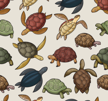 Store enrouleur chambre enfant variété de tortues - TenStickers