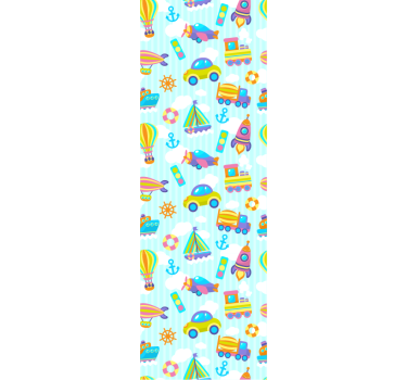 Store enrouleur chambre enfant design mignon de voitures - TenStickers