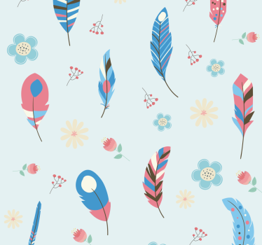 Store enrouleur chambre ado motif plume bohème - TenStickers