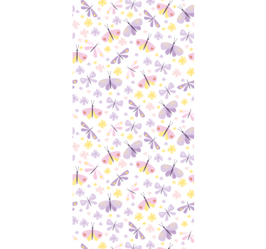 Store enrouleur chambre ado motif papillons peints violets - TenStickers