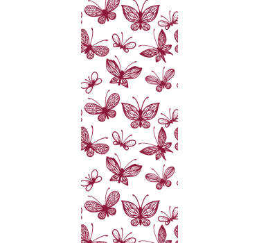 Store enrouleur chambre ado motif papillon rouge élégant - TenStickers