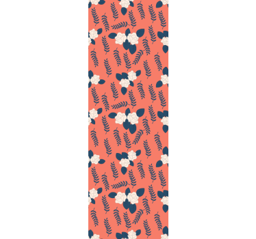 Store enrouleur chambre ado motif fleurs roses oranges - TenStickers