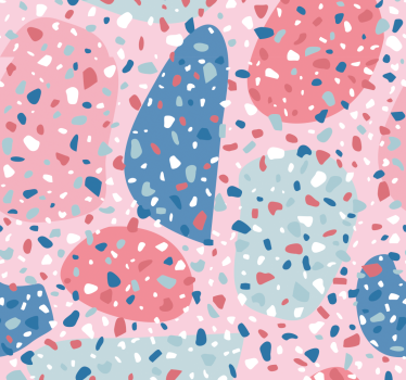 Store enrouleur chambre ado motif terrazzo rose - TenStickers