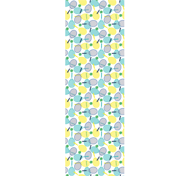 Store enrouleur chambre ado motifs de raquettes colorées - TenStickers