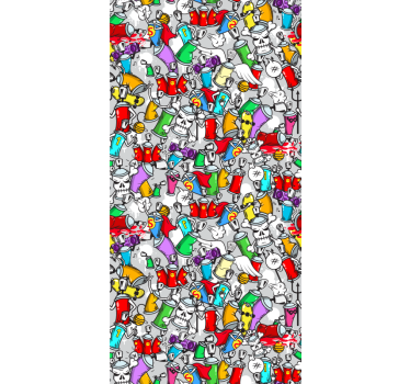 Store enrouleur chambre ado pots de graffiti colorés - TenStickers