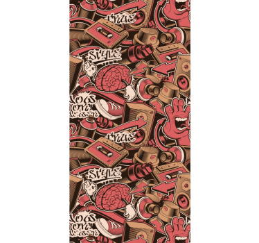 Store enrouleur chambre ado graffiti rouge - TenStickers