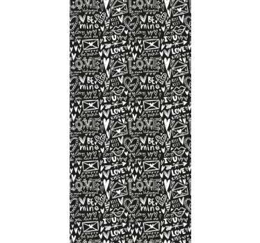 Store enrouleur chambre ado graffiti cœur amoureux - TenStickers