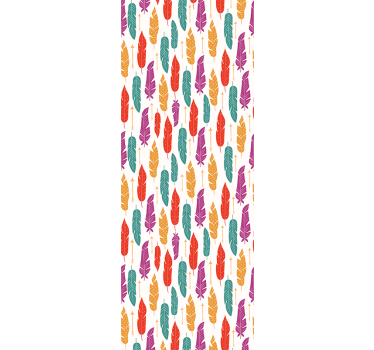 Store enrouleur chambre ado plumes ethniques - TenStickers