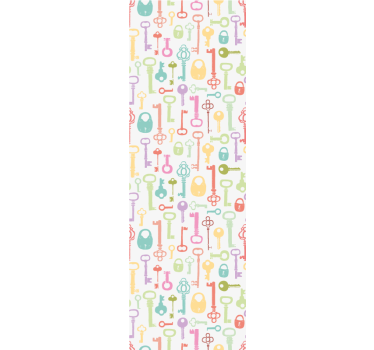 Store enrouleur chambre ado clés colorées - TenStickers