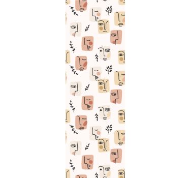 Store enrouleur chambre ado motif visages abstraits - TenStickers