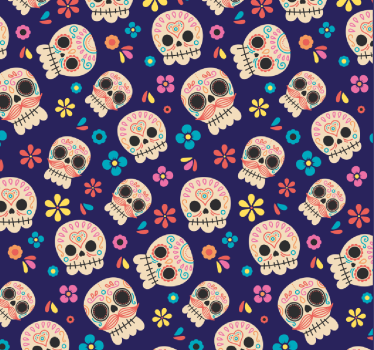 Store enrouleur chambre ado têtes de mort mexicaines - TenStickers