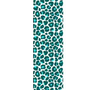 Store enrouleur chambre ado motif léopard néon bleu et noir - TenStickers