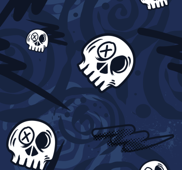 Store enrouleur chambre ado têtes de mort graffiti - TenStickers