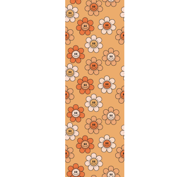 Store enrouleur chambre ado visages souriants orange - TenStickers