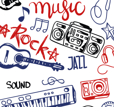 Store enrouleur chambre ado instruments de musique - TenStickers