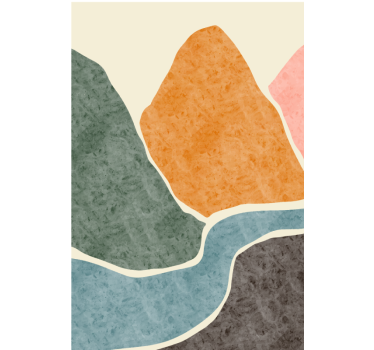 Store enrouleur salon peinture moderne abstraite - TenStickers