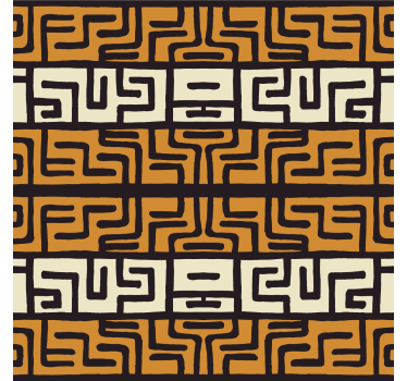Store enrouleur salon motif abstrait marron africain - TenStickers