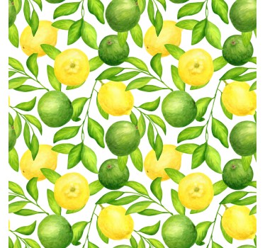 Store enrouleur salon citrons et limes - TenStickers