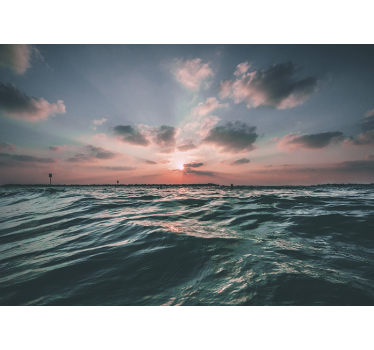 Store enrouleur salon vue sur mer paisible et sable mouvant - TenStickers