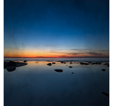 Store enrouleur salon coucher de soleil nordique - TenStickers