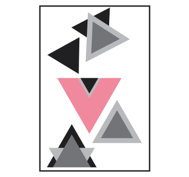 Store enrouleur salon art abstrait triangles - TenStickers