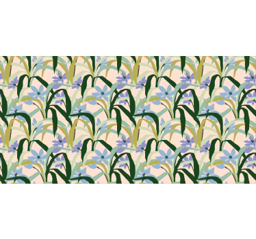 Store enrouleur salon motif abstrait feuilles colorées - TenStickers