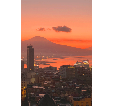 Store enrouleur salon naples au coucher de soleil - TenStickers