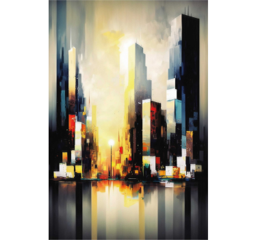 Store enrouleur salon art urbain abstrait moderne - TenStickers