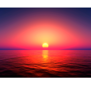 Store enrouleur salon coucher de soleil sur mer - TenStickers