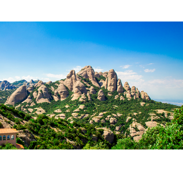 Store enrouleur salon montagne de catedral montserrat - TenStickers
