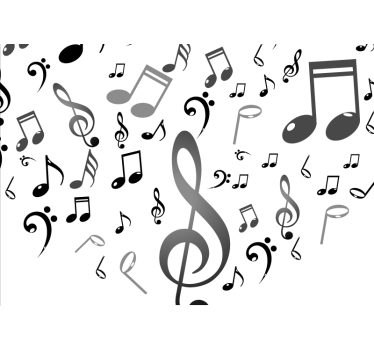 Store enrouleur salon notes de musique - TenStickers