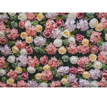 Store enrouleur salon fleurs style vintage - TenStickers