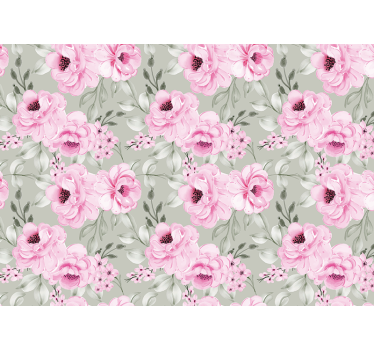 Store enrouleur salon fleurs de pivoine pastel - TenStickers