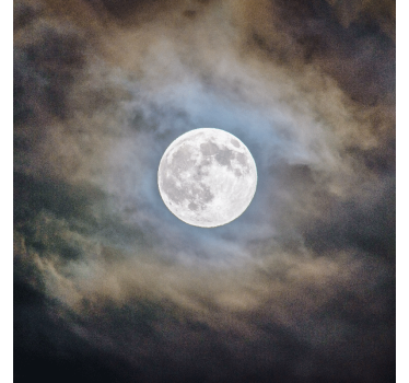 Store enrouleur salon nuit de pleine lune - TenStickers