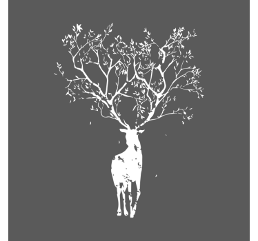 Store enrouleur salon cerf arbre - TenStickers