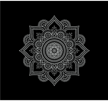 Store enrouleur salon mandala noir et blanc - TenStickers