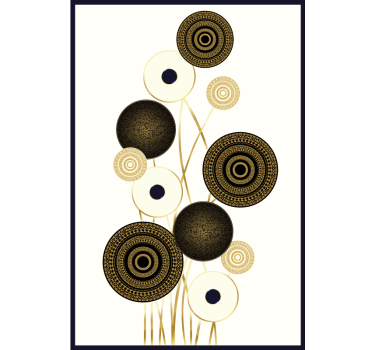 Store enrouleur salon décoration cercles glamour - TenStickers