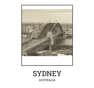 Store enrouleur salon sydney noir et blanc - TenStickers